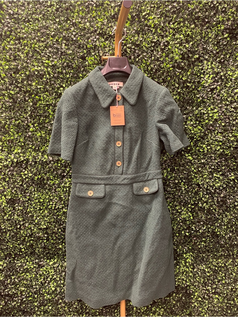 Boden Green Eda Cotton Shift Dress -NWT- 4R - Picture 3 of 7